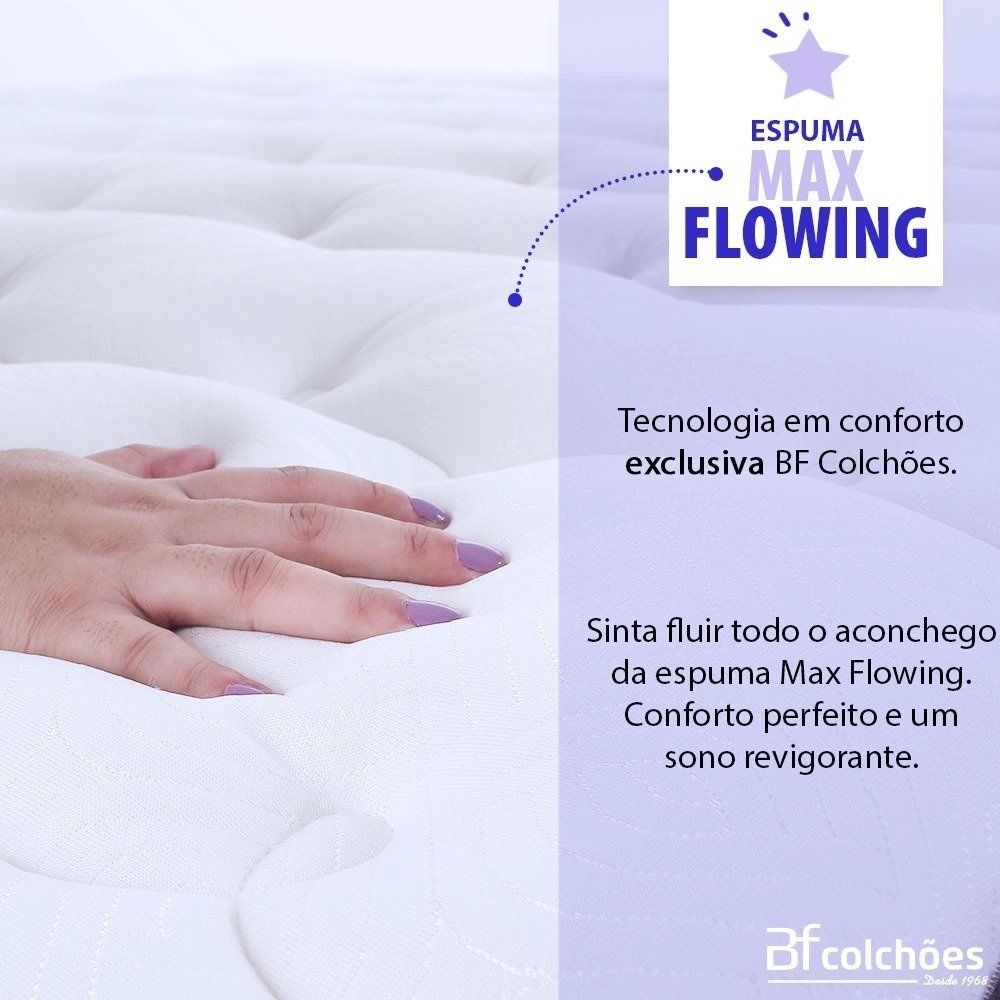 Cama Box com Colchão Casal Molas Ensacadas Alto 138x188cm Premium Sleep Branco bf Colchões