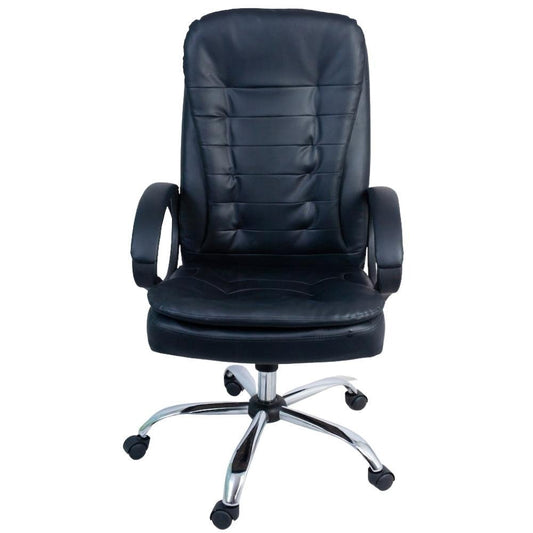 Cadeira de Escritório Presidente Prizi Sturdy &#8211; Preta &#8211; Suporta até 200Kg