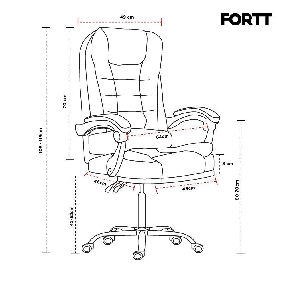 Cadeira de Escritório Presidente Base Cromada com Rodinha Fortt Paris Branca &#8211; CPF02-B