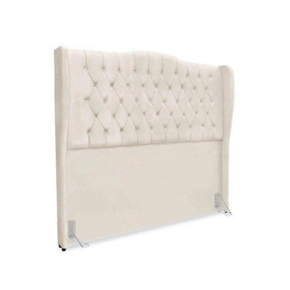 Cabeceira De Cama Box Queen 160 Cm Dubai Premium &#8211; Veludo Bege Claro