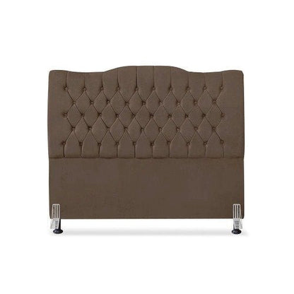 Cabeceira De Cama Box Queen 160cm Dunas &#8211; Veludo Marrom