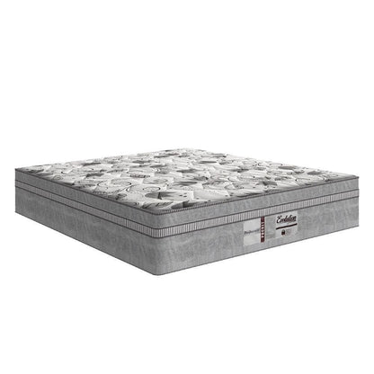 Cama Box Baú + Cabeceira Cassis e Colchão Casal &#8211; Probel &#8211; Evolution &#8211; 138x188x74cm Branco