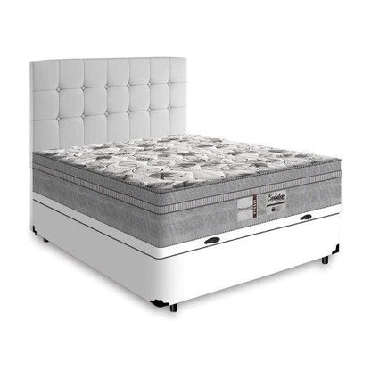 Cama Box Baú + Cabeceira Cassis e Colchão Casal &#8211; Probel &#8211; Evolution &#8211; 138x188x74cm Branco