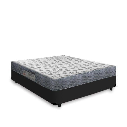 Cama Box Casal + Colchão Ortopédico D33 &#8211; Ortobom &#8211; Iso 100 138x188x53cm Preto