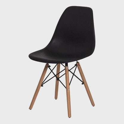 Kit 4 Cadeiras Eiffel Sala Jantar Cozinha Escritório Charles Eames Preta