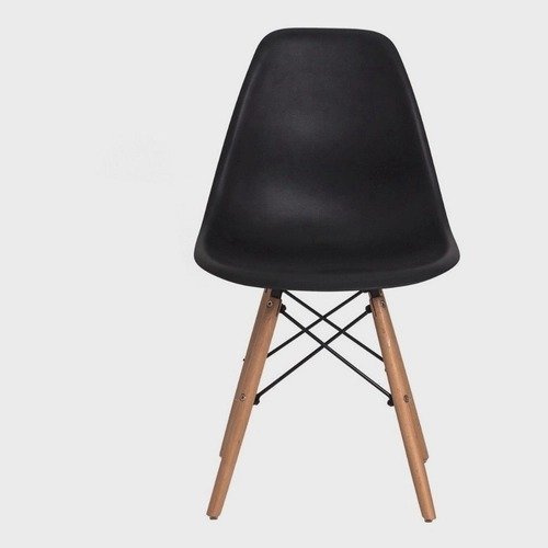 Kit 4 Cadeiras Eiffel Sala Jantar Cozinha Escritório Charles Eames Preta