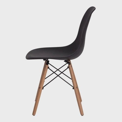 Kit 4 Cadeiras Eiffel Sala Jantar Cozinha Escritório Charles Eames Preta