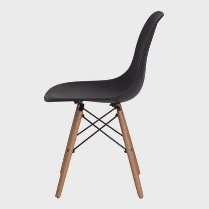 Kit 4 Cadeiras Eiffel Sala Jantar Cozinha Escritório Charles Eames Preta