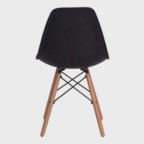 Kit 4 Cadeiras Eiffel Sala Jantar Cozinha Escritório Charles Eames Preta