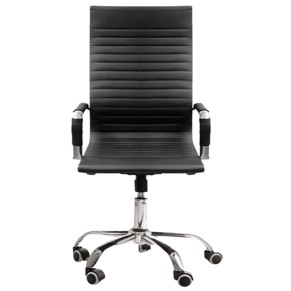 Cadeira de Escritório Esteirinha Base Cromada com Rodinha Fortt Oslo Preta - CEF03-P